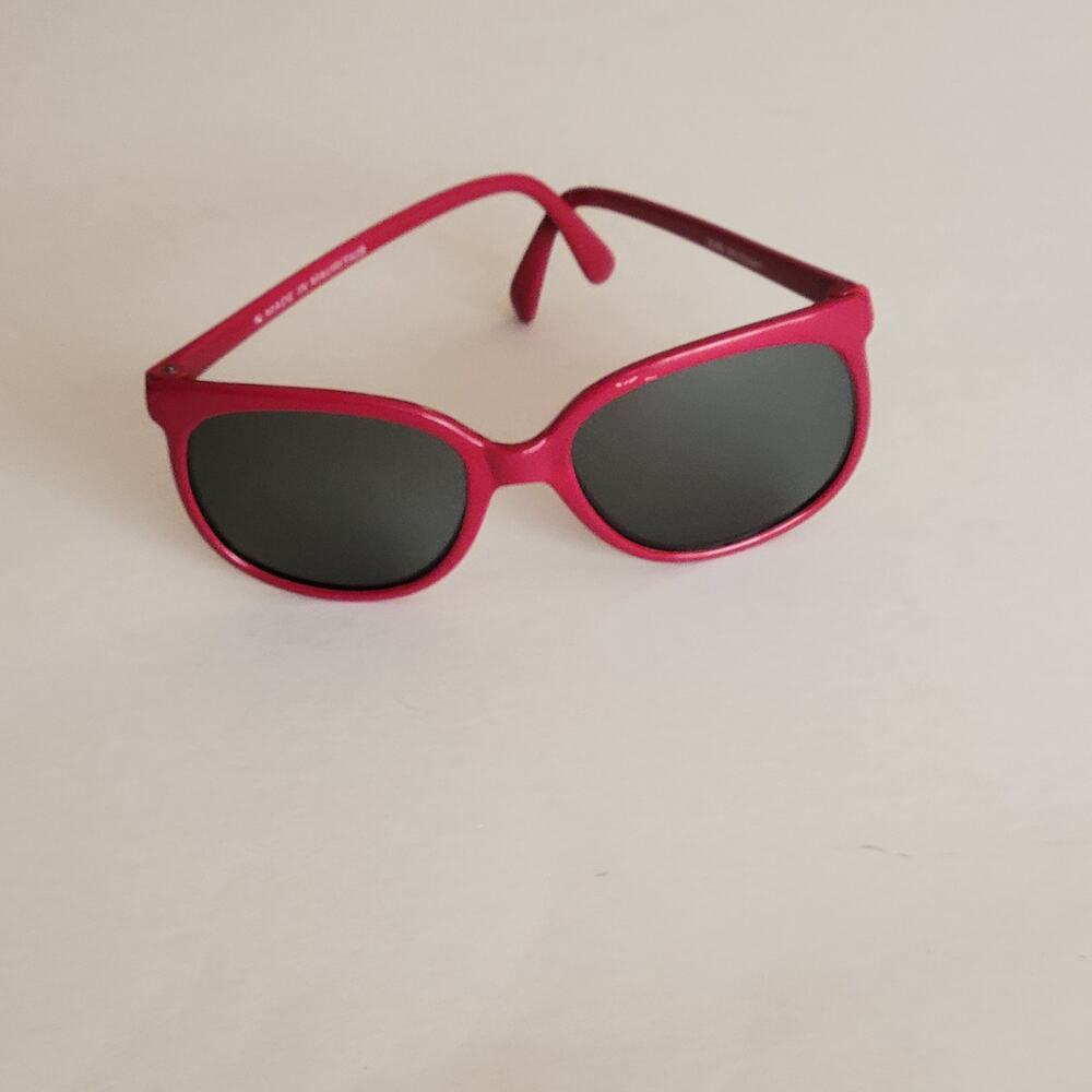 Vintage 1980s I-Ski US Ski Team Sunglasses Pink Oval Sport Retro Shades Unisex
